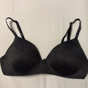 Victoria's Secret Charcoal Bra with Logo Straps